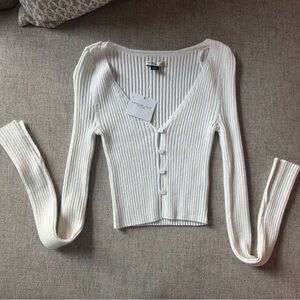 AE cropped button up cardigan